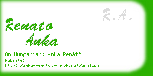 renato anka business card